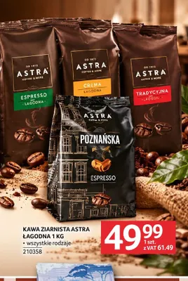 Kawa ziarnista Astra Łagodna espresso promocja w Selgros