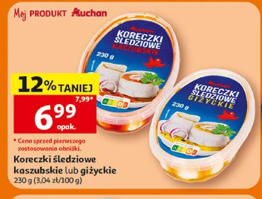 Koreczki śledziowe giżyckie Auchan promocja w Auchan