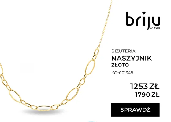 Naszyjnik złoto promocja w Briju