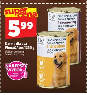 Karma dla psa Fiona & Atos z drobiem promocja w TOPAZ