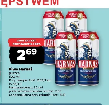 Piwo Harnaś promocja w Netto