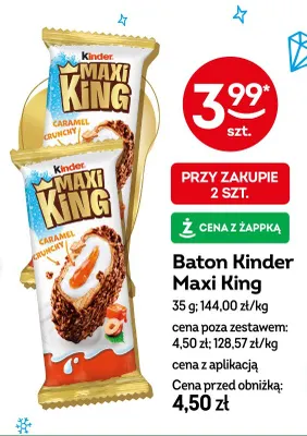 Baton Kinder Maxi King promocja w Żabka