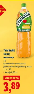 Napój owocowy brzoskwinia-pomarańcza, jabłko-arbuz lub jabłko-gruszka promocja w Lidl