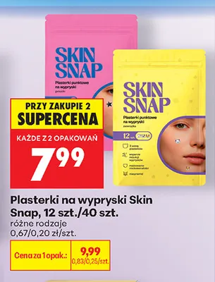 Plasterki na wypryski Skin Snap 12 szt. promocja w Biedronka