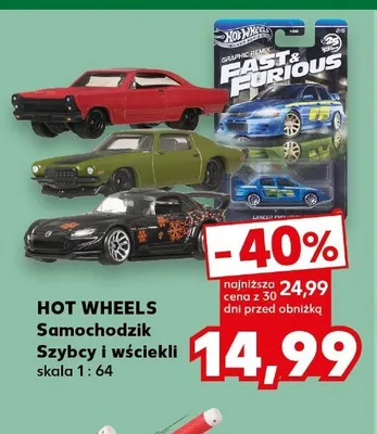 Samochodzik HOT WHEELS Szybcy i wściekli skala 1:64 promocja w Kaufland