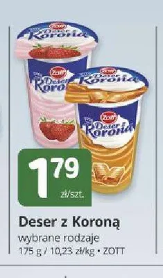 Deser z Koroną Zott promocja w Marketvita