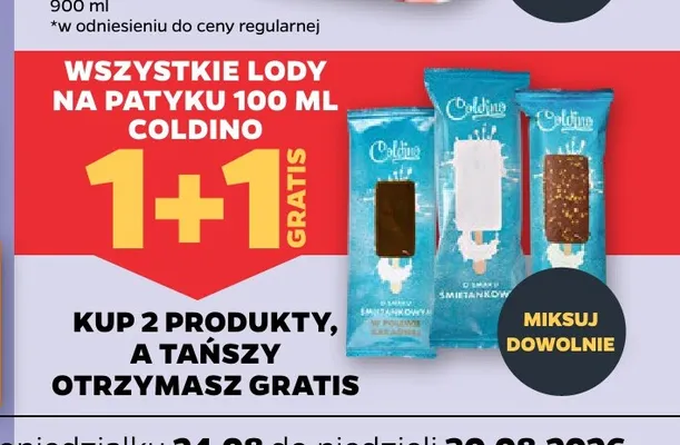 Lody na patyku Coldino promocja w Netto