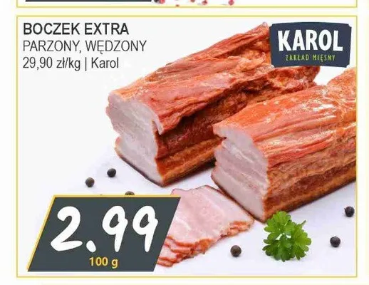 Boczek extra parzony wędzony Karol promocja w Słoneczko