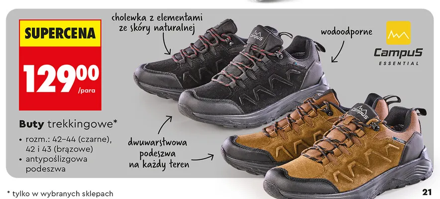 Buty trekkingowe Campus promocja w Biedronka