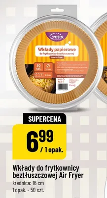 Wkłady do frytkownicy beztłuszczowej Air Fryer Gosia średnica: 16cm promocja w POLOmarket