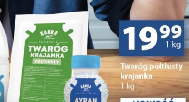 Twaróg półtłusty krajanka Kanka promocja w Delikatesy Centrum