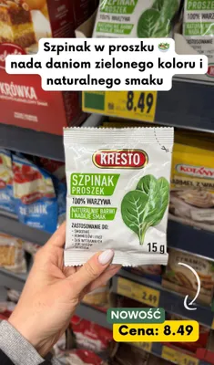 Szpinak proszek promocja w Kaufland