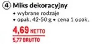 Miks dekoracyjny wybrane rodzaje promocja w Makro