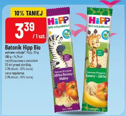 Batonik Bio różne rodzaje promocja w POLOmarket