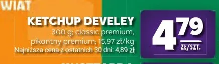 Ketchup pikantny premium Develey promocja w Stokrotka
