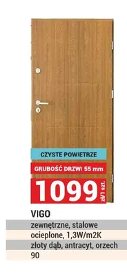 Drzwi zewnętrzne stalowe Vigo promocja w Merkury Market