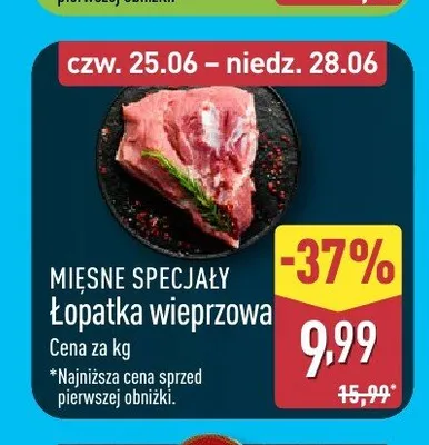 Łopatka wieprzowa Mięsne Specjały promocja w Aldi