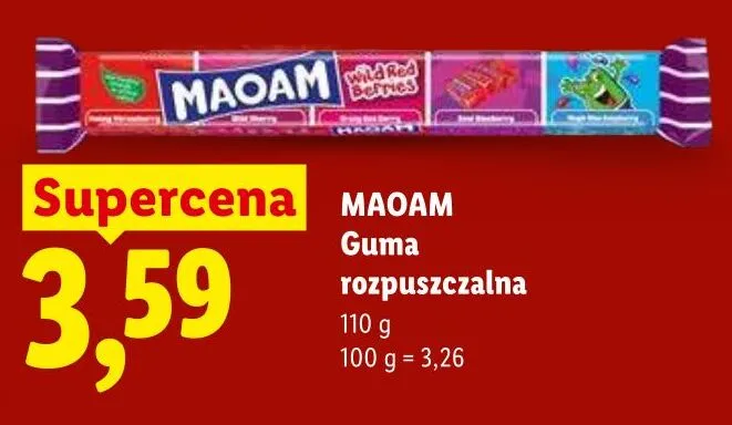 Guma rozpuszczalna MAOAM promocja w Lidl
