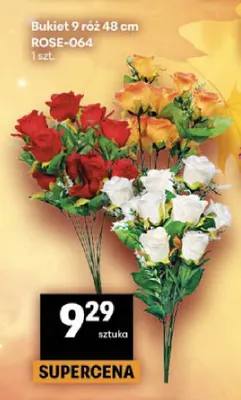 Bukiet 9 róż 48 cm ROSE-064 promocja w Delikatesy Centrum