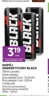 Napój energetyczny Black promocja w Stokrotka