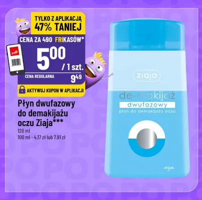Płyn dwufazowy do demakijażu oczu Ziaja promocja w POLOmarket