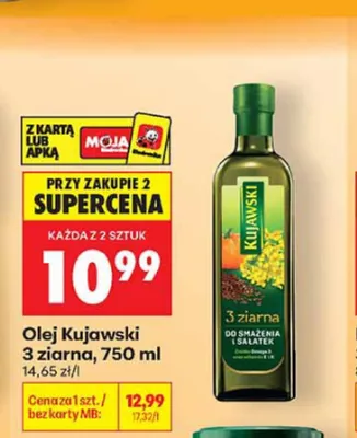 Olej rzepakowy Kujawski 3 ziarna promocja w Biedronka