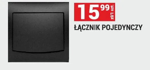 Łącznik pojedynczy VEGA kolor czarny promocja w Merkury Market