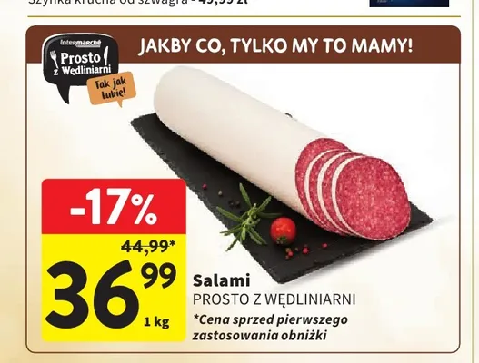 Salami Prosto z Wędliniarni promocja w Intermarche