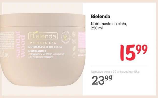 Nutri-masło do ciała Bielenda promocja w Rossmann