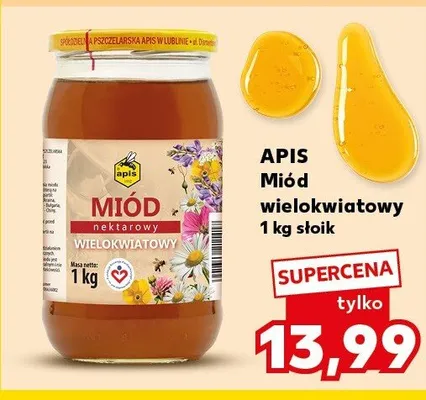 Miód wielokwiatowy Apis nektarowy promocja w Kaufland
