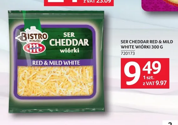 Ser cheddar wiórki Red & Mild White Bistro Minutka promocja w Selgros