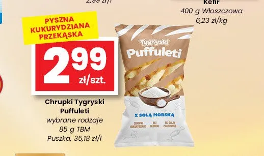 Chrupki kukurydziane Tygryski Puffuleti promocja w emma MARKET