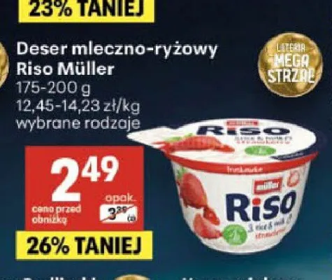 Deser mleczno-ryżowy Riso Müller promocja w Delikatesy Centrum