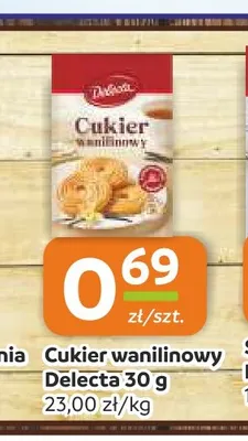Cukier wanilinowy Delecta promocja w Społem Częstochowa