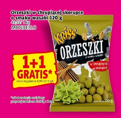 Orzeszki w chrupiącej skorupce o smaku wasabi Mondello promocja w Prim Market