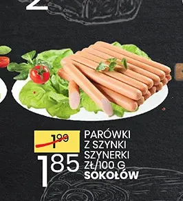 Parówki z szynki Szynerki Sokołów promocja w Wafelek