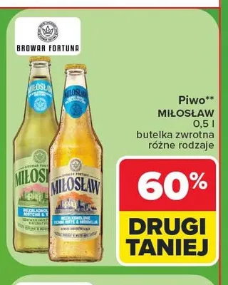 Piwo Miłosław Niefiltrowane promocja w Carrefour