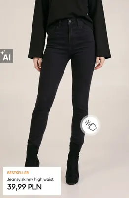 Jeansy skinny high waist promocja w Sinsay