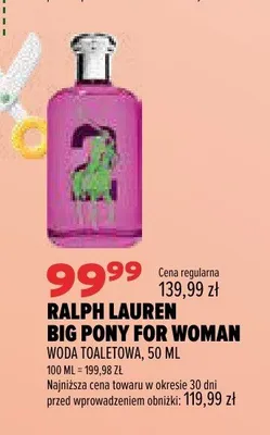 Woda toaletowa Ralph Lauren Big Pony for Woman promocja w Drogerie Natura
