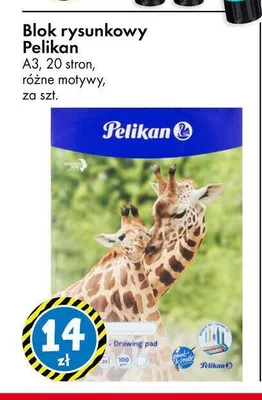 Blok rysunkowy Pelikan A3 promocja w Tedi
