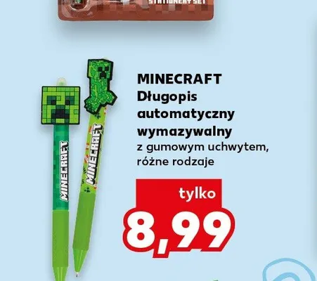 Długopis automatyczny wymazywalny Minecraft promocja w Kaufland