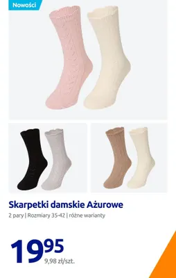 Skarpetki damskie ażurowe 2-pak promocja w Action