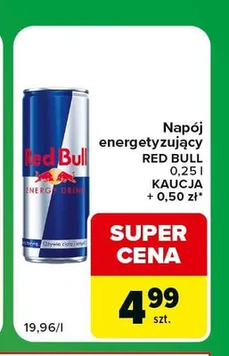 Napój energetyzujący Red Bull promocja w Carrefour Express