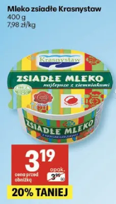 Mleko zsiadłe promocja w Delikatesy Centrum