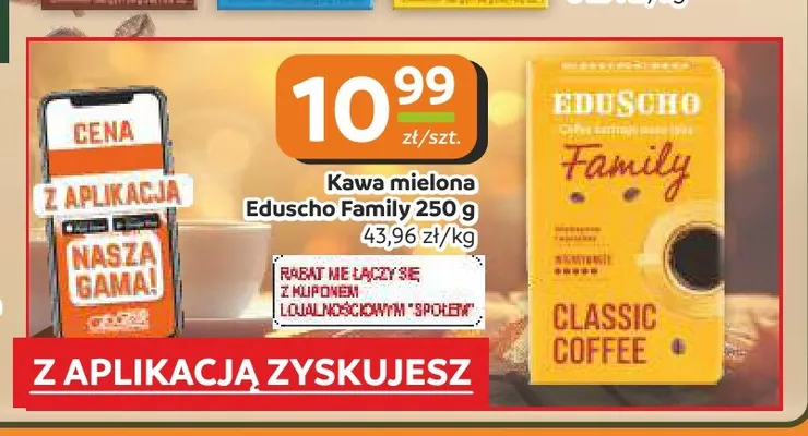 Kawa mielona Eduscho Family promocja w Społem Częstochowa