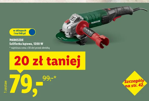 Szlifierka kątowa 1200W promocja w Lidl