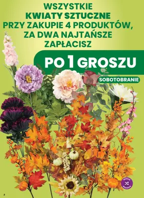 Kwiaty sztuczne promocja w Dino