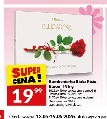 Bombonierka Biała Róża Baron promocja w Twój Market