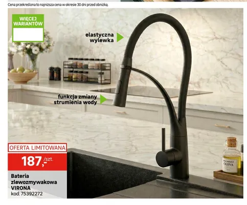 Bateria zlewozmywakowa VIRONA promocja w Leroy Merlin