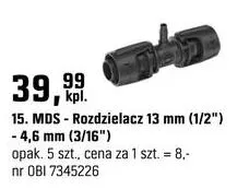 Rozdzielacz 13 mm (1/2") - 4,6 mm (3/16") MDS promocja w OBI